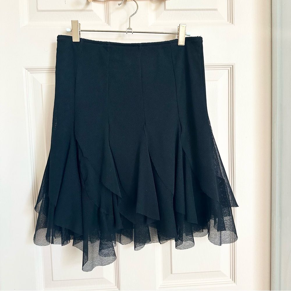 Black mesh layered Casadei skirt - Picture 1 of 4